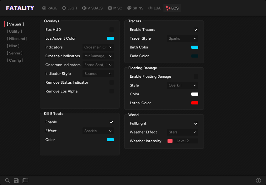 Eos.Core menu preview